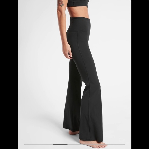 Athleta Pants - ATHLETA Elation Flare Pants Women’s S Black 30” Inseam High Rise Comfort Yoga